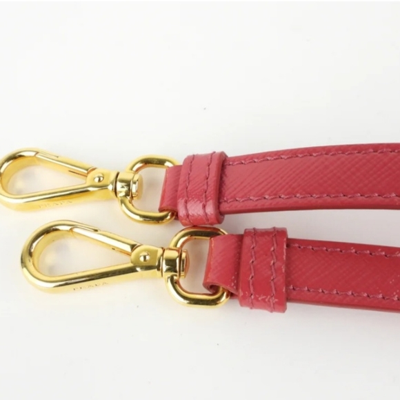 Prada Pink Glossy Electric Saffiano Leather Shoulder Strap - Picture 6 of 6